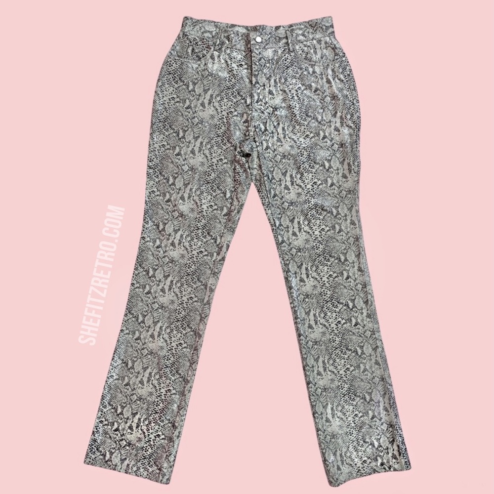 Vintage Y2K Snake Skin Pants Size 5/6